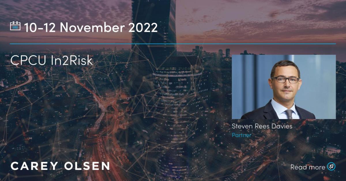 Carey Olsen To Speak At In2Risk 2022 | Carey Olsen